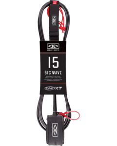 O&E ONE XT BIG WAVE PIN RELEASE LEASH 15' BLACK