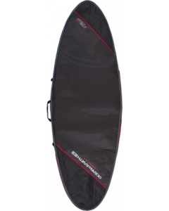 O&E COMPACT DAY FISH COVER 5'8" BLK/RED