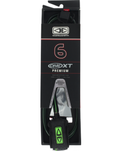 O&E ONE XT PREMIUM LEASH 6' BLK/LIME