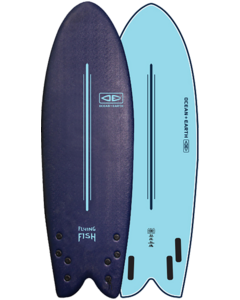 O&E EZI-RIDER SOFT FLYING FISH QUAD 5'8" MIDNIGHT