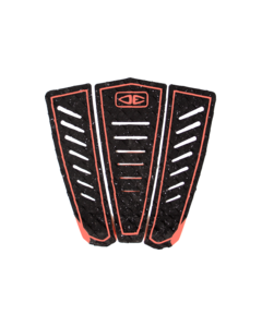O&E KANOA SIGNATURE 3pc TAIL PAD BLACK/CORAL