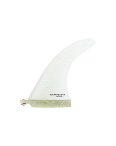 O&E HONEYCOMB SINGLE FIN 7" WHITE